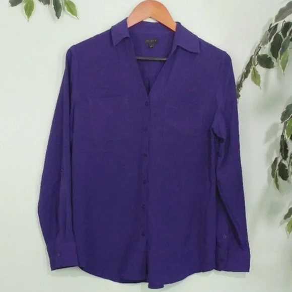 Talbots Button Down Cute Work Wear blouse M - Picture 4 of 9